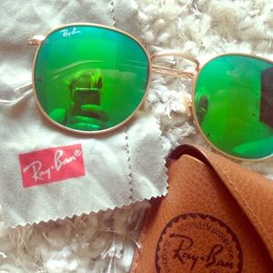 mirror circle sunglasses💚