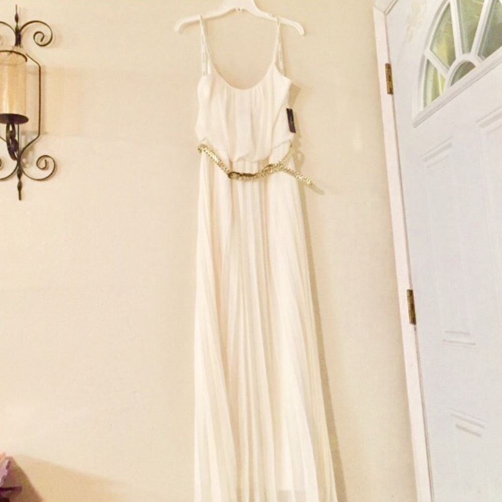 BISOU BISOU Maxi Dress Long Belted Boho
