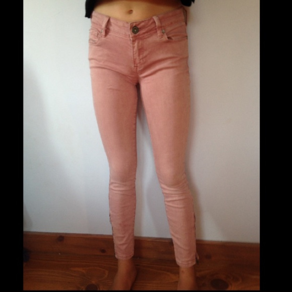 Dusty Rose Low Rise Skinny Jeans
