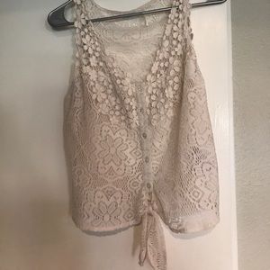 White lace top!