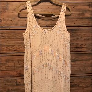 Free People Tribal Arrows Embroidered Shift Dress