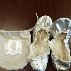 Corso Comp silver ballet flats