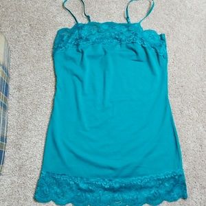 Aqua lace cami