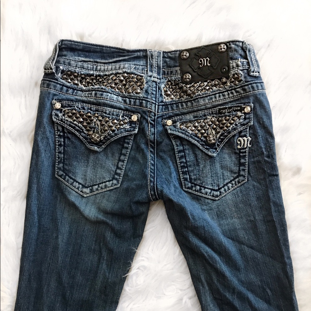 Miss Me Studded Pocket Jeans Size 27