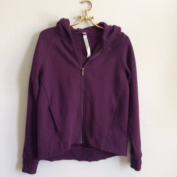 LULULEMON Purple Hooded Zip Down Jacket - Picture 2 of 8
