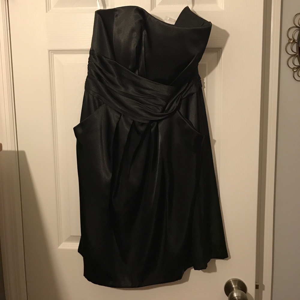 Black strapless dress