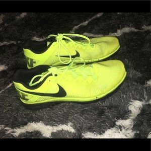 Men's neon Nike free runs