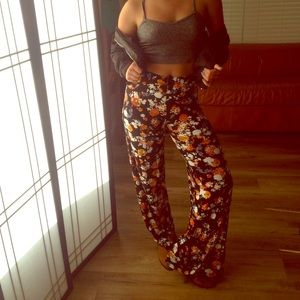 Floral flowy pants
