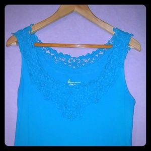 Lane Bryant Crochet neck tank