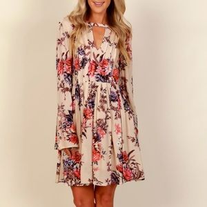 Sophie and Trey Floral Keyhole Dress
