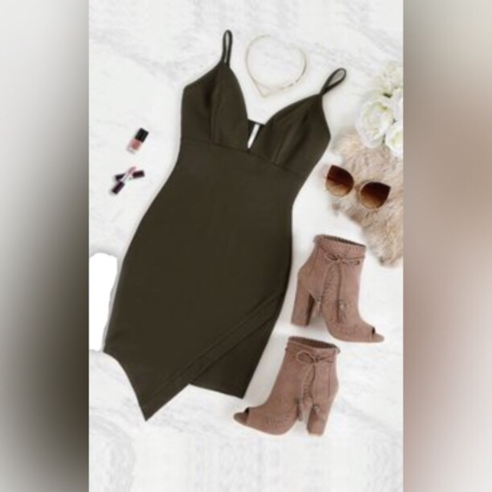 Olive Green Bodycon bandage Dress