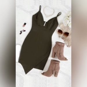 Olive Green Bodycon bandage Dress