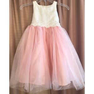 Blush flower girl dress