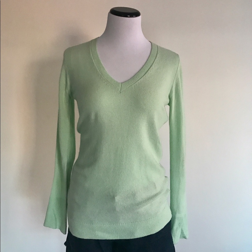 Banana Republic Mint Green V-Neck Sweater