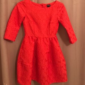 Orange textured dress