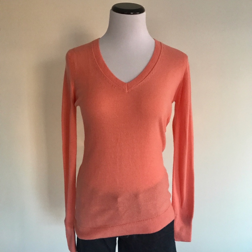 Banana Republic Coral V-Neck Sweater