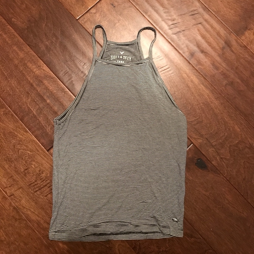 American eagle striped fitted tank top size XS