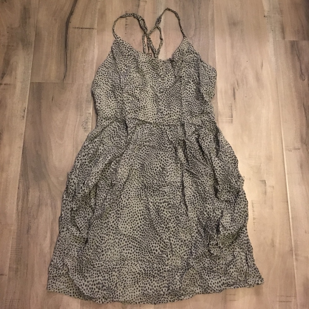 Grey dress with cage back detail