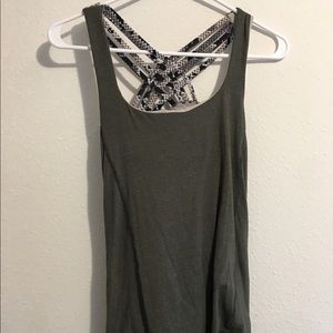 Lululemon Built in Bra Tank Top Army Green