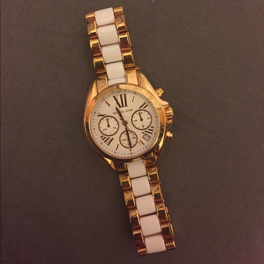 White & Gold Michael Kors Watch