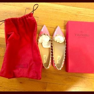 Valentino Rockstud patent leather ballerinas 8B