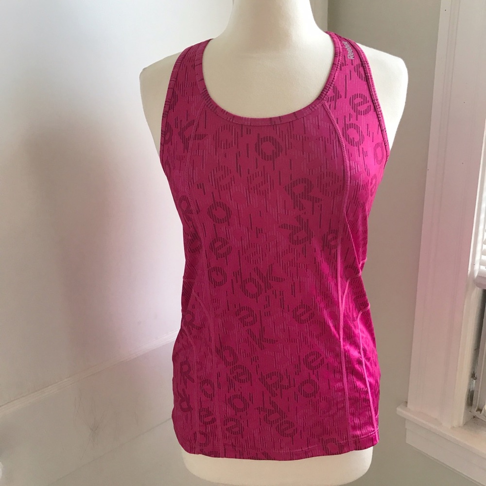 Pink workout Reebok top
