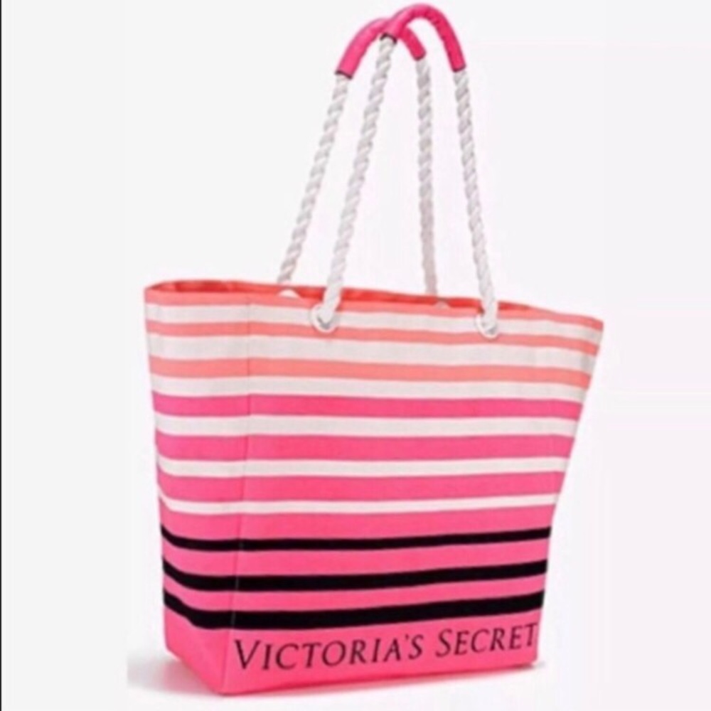 NWT Victoria's Secret Beach Bag Striped Tote