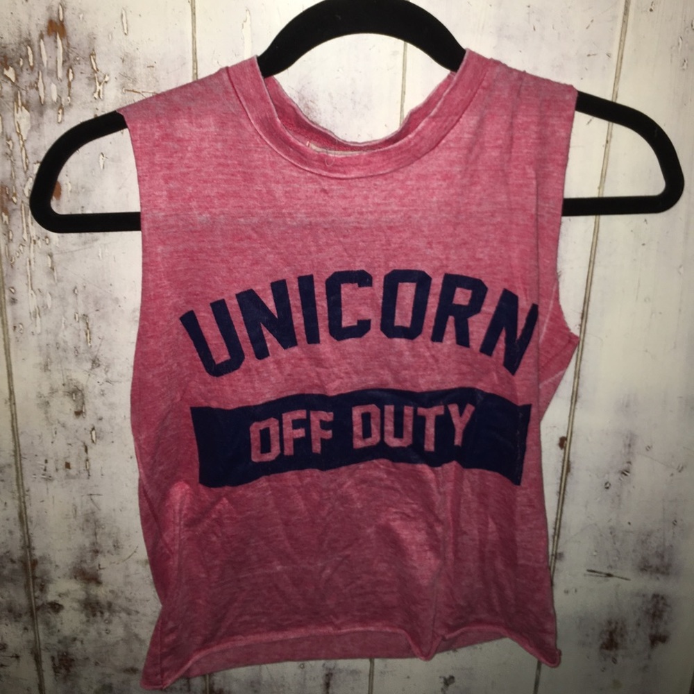 unicorn graphic muscle tee