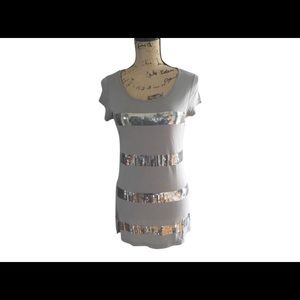 Kische - Gray & Sequined Top