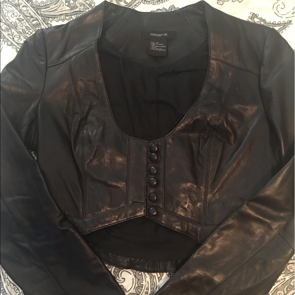Crop Leather Jacket