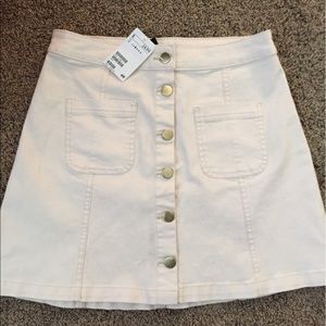 White button up skirt