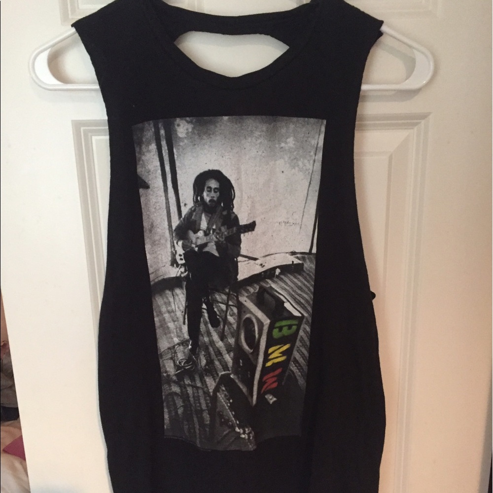 Bob Marley Black Muscle Tank Shirt
