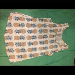 Loft Pineapple print tank