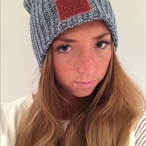 Love Your Melon Blue Speckled Beanie