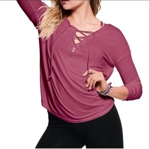 Victoria's Secret Pink Lace Up Longsleeve