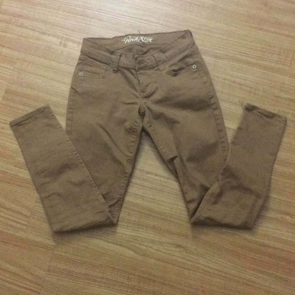 Khaki skinny jeans
