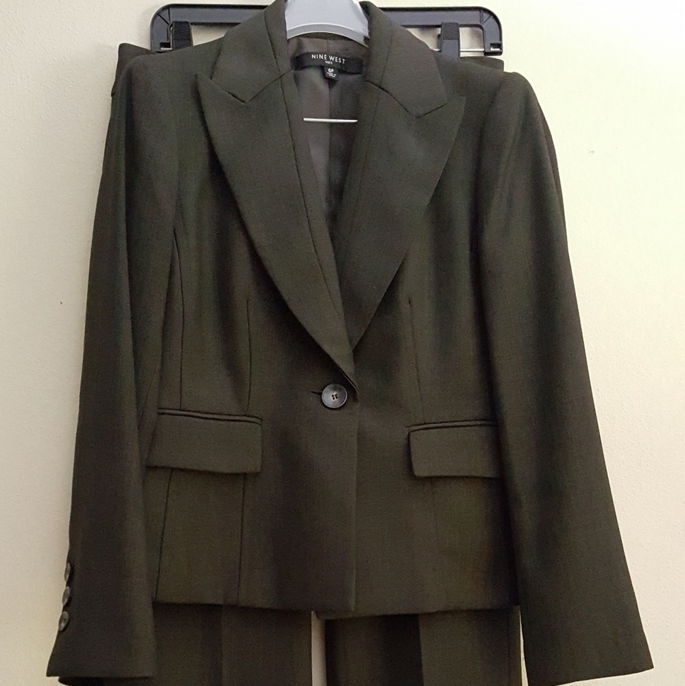 Elegant Pant Suit-Military green