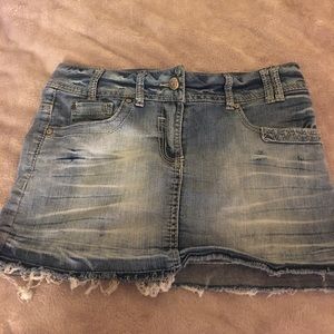 Distressed Jean skirt