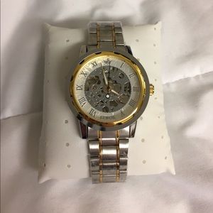 Men's Classic Skeleton Stainless Steel Watch