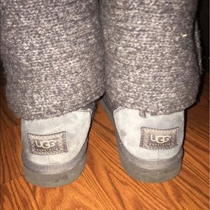 Size 10 gray sweater UGG boots. Used.
