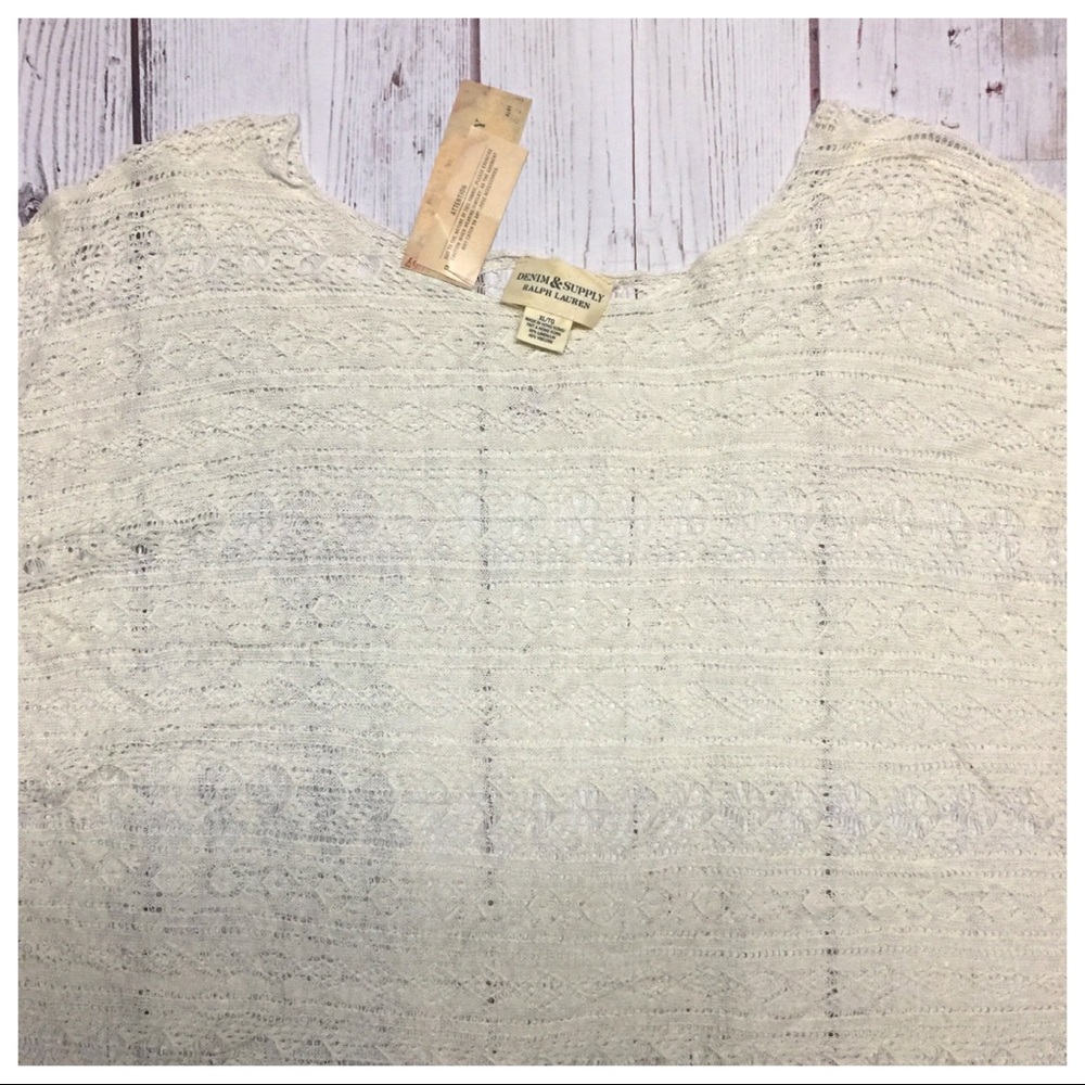 Ralph Lauren Pointelle-Knit Cream Sweater🍍 - Picture 3 of 4