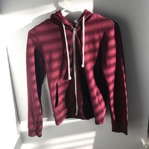 Maroon Zip Up Sweatshirt