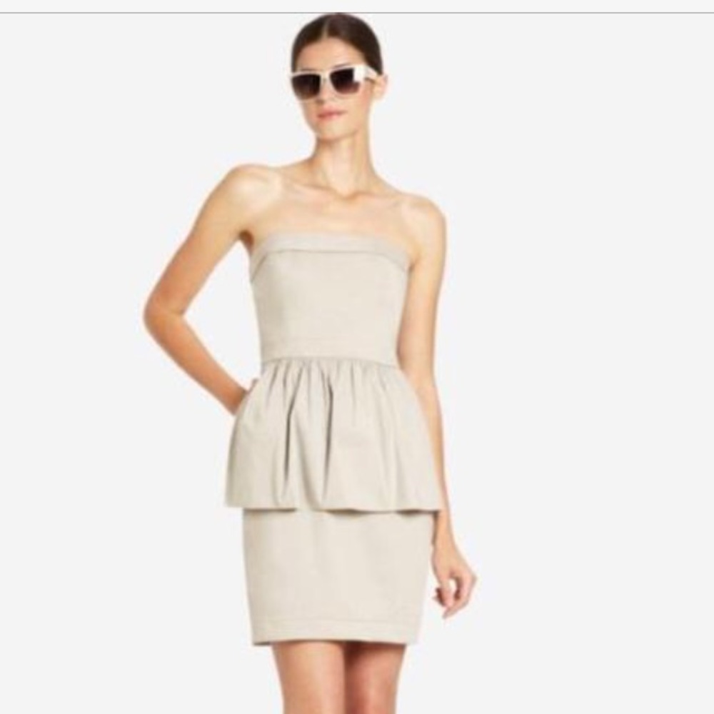 Tan peplum BCBG dress