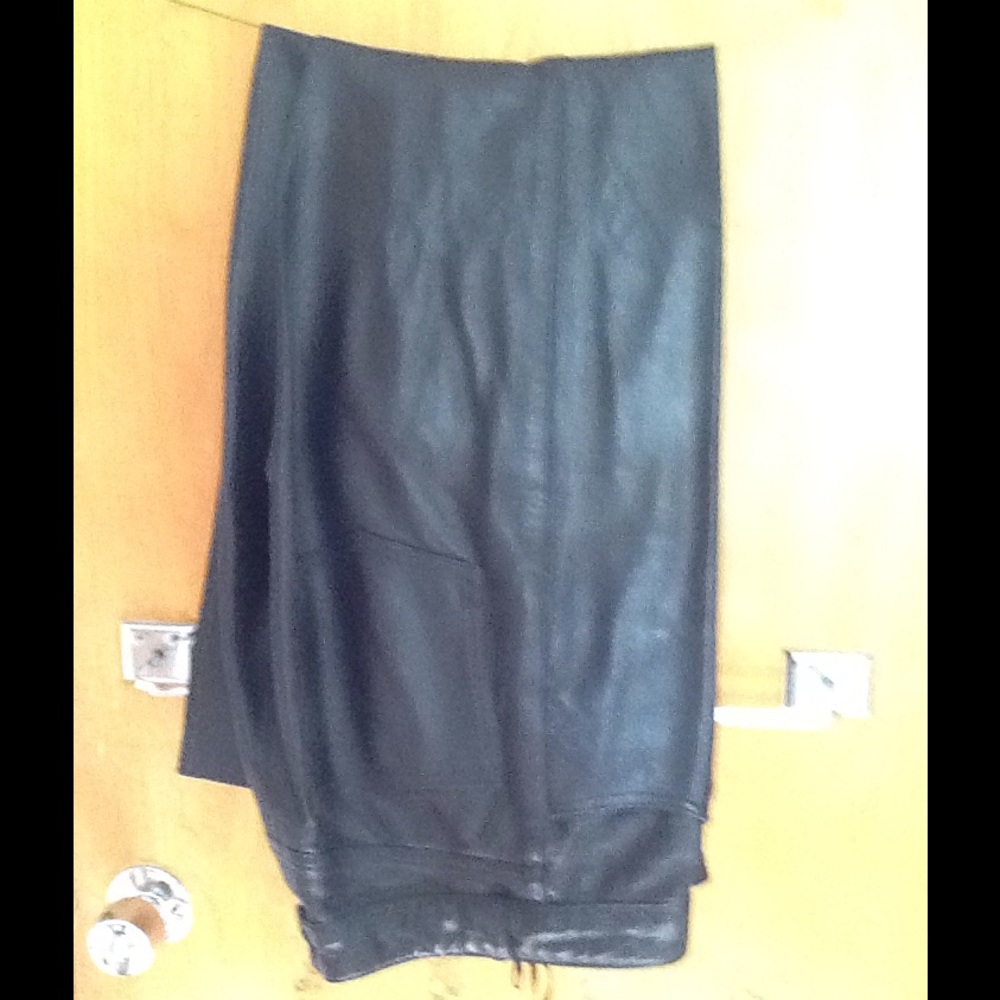 Black leather Siena pants