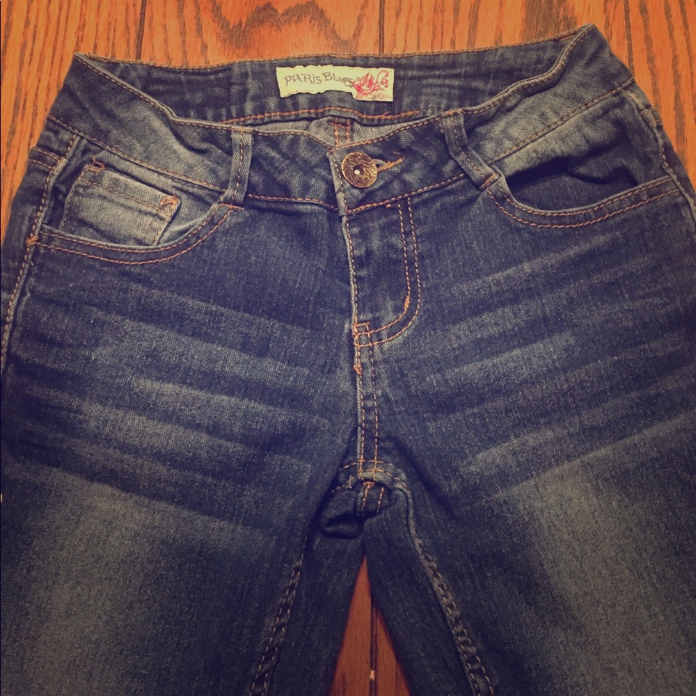 I'm selling a dark pair of jeans.