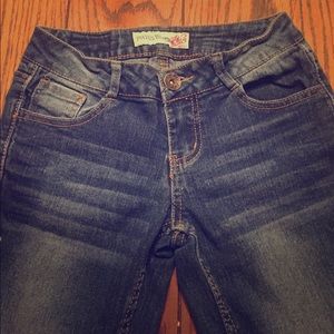 I'm selling a dark pair of jeans.