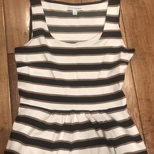 Banana Republic - Striped Peplum Tank - 4 small
