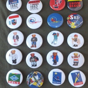 Polo Ralph Lauren Pins 1.5 Inch Sport P wing Bear