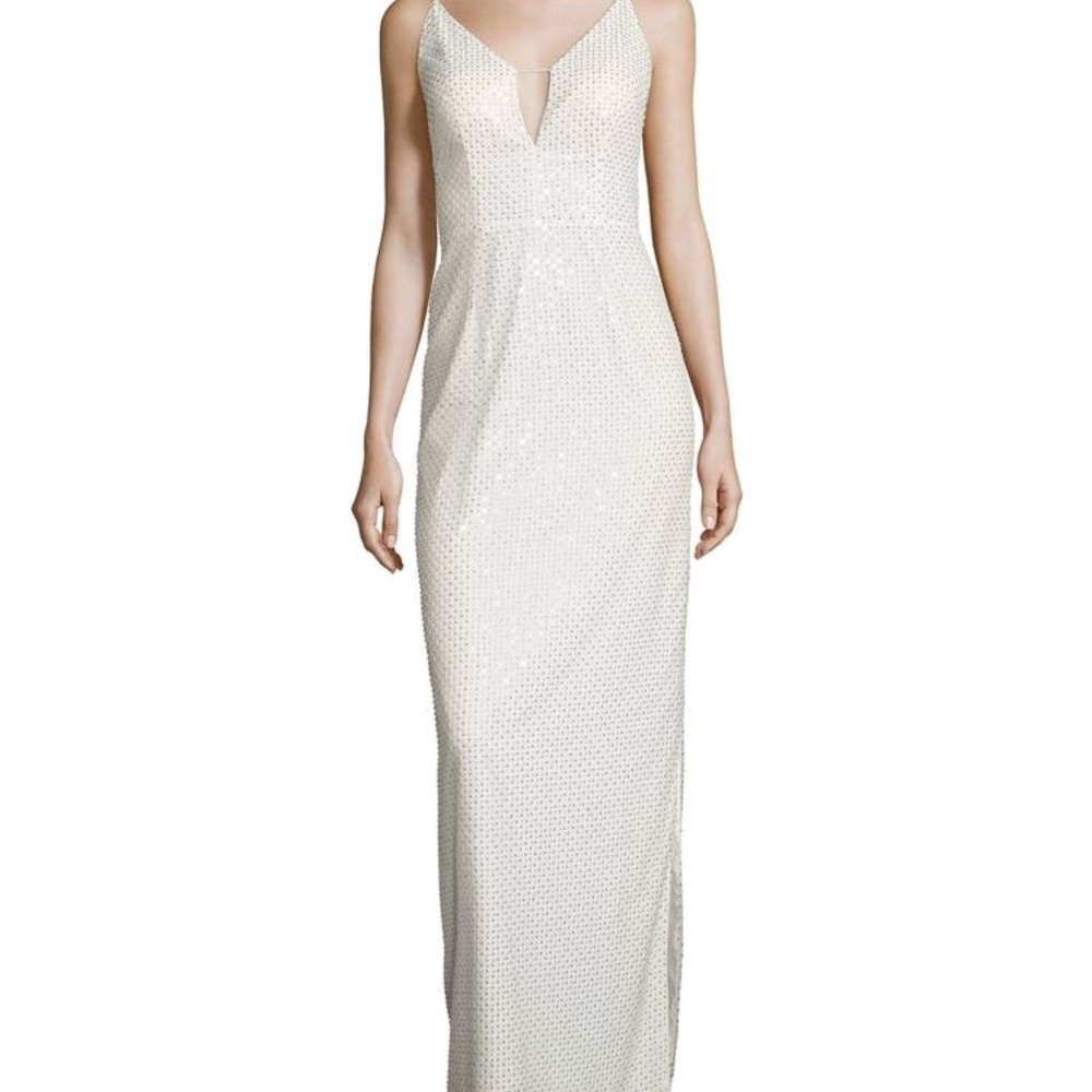Hand beaded Aidan Mattox gown