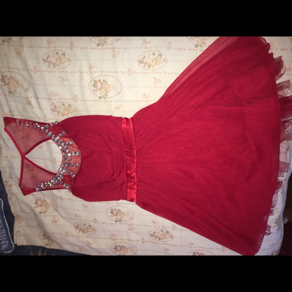 Red tulle homecoming dress!